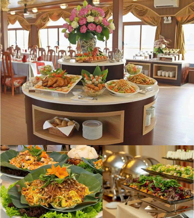 Du Thuyền Indochina Star 4 KHU VUC BUFFET